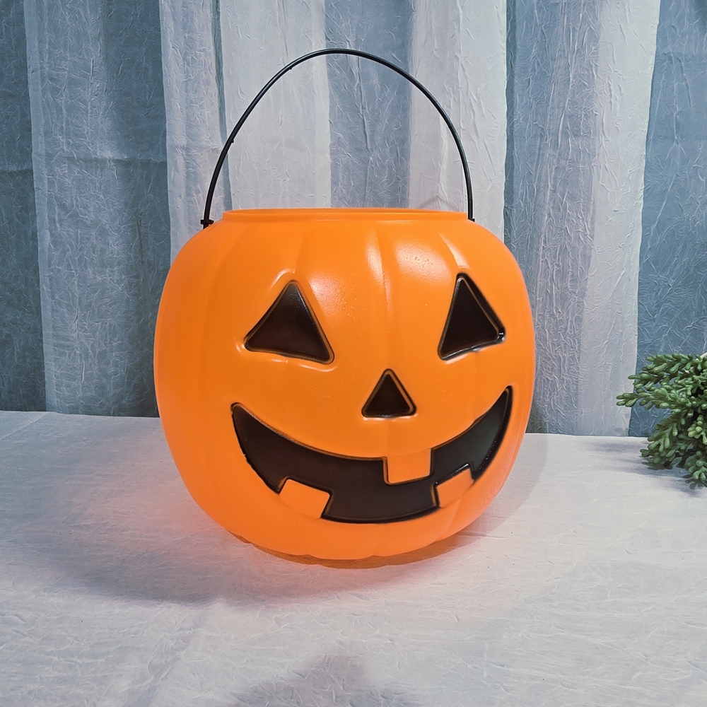 Orange Jack-O'-Lantern Candy Bucket